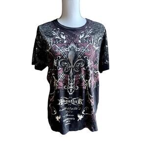 Konflic Mens Rock Star Graphic Mma Muscle T Shirt size L
